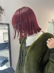 ◇ブリーチ無しで理想の暖色に!◇ カット+ブリーチ無しWカラー ¥11000