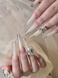 チップ長さ出しスカルプ10本持ち込みシンプルデザイン