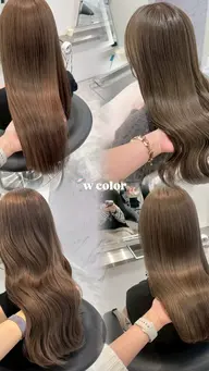 U24🌿ご新規さま限定🫧【ブリーチなしで明るくwカラー】+shampoo，blow