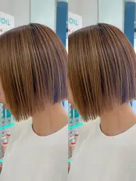 【🫧暖色でツヤを出したい方へ🫧】暖色系うるツヤカラー✖️タッセルボブ✖️ケアトリートメント🧴