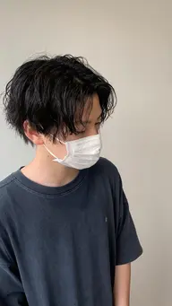 カット＋メンズパーマ＋眉カット