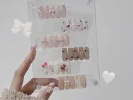 🎀【60種以上人気定額コース】【自爪】シンプル／季節限定コース