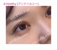 【healtthy】LEDエクステ＋パーマ／フラットラッシュ120本¥10980