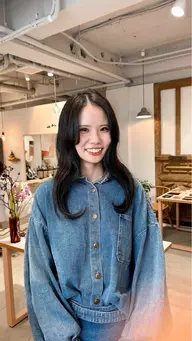 【ロング料金なし】透明感カラー+2stepトリートメント🪴