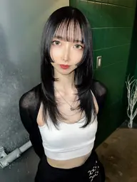 ロングウルフカットロングレイヤーカット