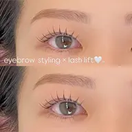 【韓国風】美眉スタイリング+ラッシュリフト上下(パリジェンヌ変更+¥550)¥15,630→¥9,900