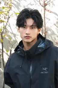 フェザーパーマ￥8500#原宿#センターパート#メンズパーマ