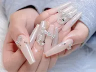 【U20限定】10代応援メニュー💅🏻🎀ロングネイル長さだし10本+ワンカラー／パーツ4本まで