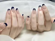 🌙カラーフレンチ【ベースクリア】❤︎ソフトジェルオフ無料❤︎6500