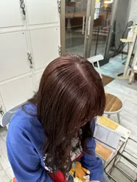 ブリーチなしWカラーで作る透け感暖色🍒