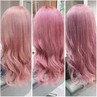 🫧🩷ピンク系ハイトーン🩷🫧ケアブリーチ2回+カラー+うる艶トリートメント〔ブリーチ2回込み〕