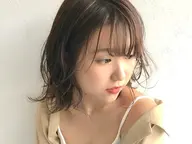 《乾かすだけで朝ラク》ふんわり前髪パーマ+カット