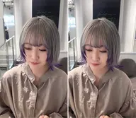 🩵色落ちまで可愛い裾カラー