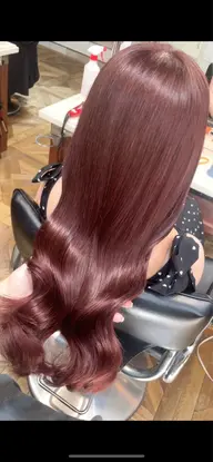 ♥️高発色暖色カラー➕システムトリートメント♥️アイロンコテ仕上げ