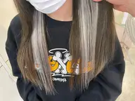 【⚜️地毛を傷めないインナーカラー⚜️】ポイントエクステ🌈✨　【45㌢】　6本