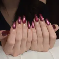 マグネットとフラッシュとラメネイル(ケア込み)