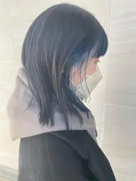 イヤリングカラー🤍カット＋イヤリングカラー＋全体カラー＋うるつやトリートメント