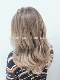 🧡平日🧡✨💗似合わせカット✂️+デザインカラー(ハイライト・バレイヤージュ)+トリートメント💗✨