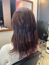 ピンク系艶カラー限定+トリートメント🩷 (ブリーチ不可)¥4400〜