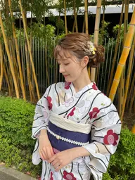 【🍧土日祝🍧】 浴衣着付け+ヘアセット👘10時より前は早朝料金が別途発生致します🌿