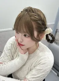 前髪/後れ毛カット+イルミナカラー+3stepトリートメント🍩