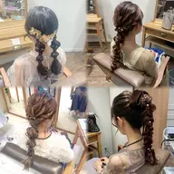 ヘアアレンジ🌹編みおろしスタイル✨(5日前までのご予約をお願いいたします‼️)
