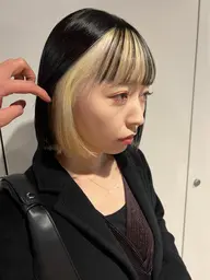 【☀️インナーカラー(ブリーチ1回込)☀️】インナー1ブリーチ➕1カラー➕補修トリートメント<カラーモデル募集中>