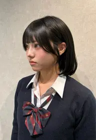 結んでも下ろしても可愛い顔周りカットᥫᩣ ̖́-