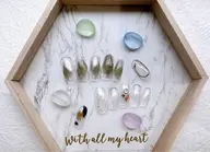 ハンド定額petitコース✨️ クリアなニュアンスデザイン30種類✨️カラーストーン変更無料【オフありの方はこちら】