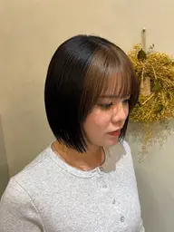 ブリーチありインナーカラー、イヤリングカラー、フェイスフレーミング