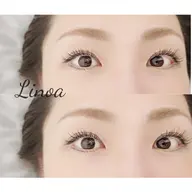 フラットラッシュ(本数上限140本)＋¥1000でアップワードラッシュに変更可能◎束感風のデザインもできます♪