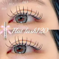 期間限定🎀✨【オフ別途】フラットラッシュ120本まで🖤束感コーティング付き✦·.⋆
