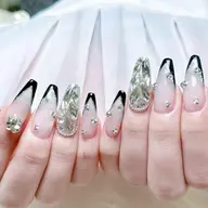 【チップジェル長さ出し】ストーン埋め尽くし2本＋ワンカラー¥10980→¥8980