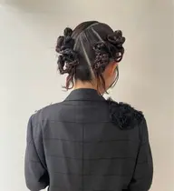 お呼ばれ、パーティヘアセット