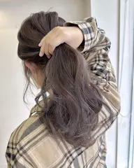 根元のリタッチのみカラー🩵➕2step外部補修トリートメント➕ コテ巻き🧸