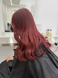 💗【ミニモ学割】ブリーチなしで可愛く！ダメージ少ない🫧ブリーチなしダブルカラー＋炭酸sp＋コテ巻き仕上げ💗