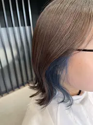 【🌈ポイントオシャレ🌈】イヤリングカラー（ブリーチ）➕全体カラー➕髪質改善トリートメント《土日➕500円》