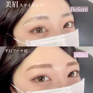 【学割U24🩵】美眉毛アイブロウWAXスタイリング+眉メイク仕上げ￥3500［眉毛］