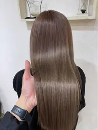 【1日1人限定】モテ髪カラー＋髪質改善トリートメント+メンテカット　上級プラン　ロング料金なし