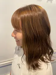 【ブリーチなしWカラー】ケアカラー🦁🧡＋トリートメント「シャンプー込」