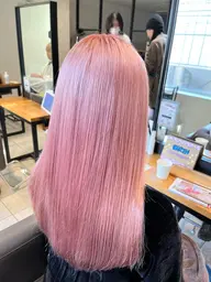 【ダメージを感じさせないブリーチ✨】ダブルカラー(ケアブリーチ)+髪質改善酸熱トリートメント+カット