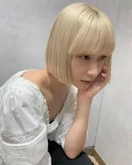 カット＋ダブルカラー(ケアブリーチ1回＋オンカラー)