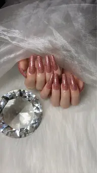 🩵オフ有り)Gel-Xチップ長さ出しMサイズ　1カラーorラメグラデーション(ベイビーブーマー+¥1000)