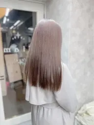 【王道🤎ミルクティーカラー🧋🤍】ブリーチありダブルカラー➕保湿トリートメント🧸🫖