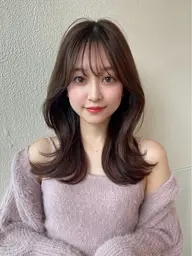 『新規』前髪・顔まわりカット✂️+透明感カラー💜🩶+AFLOATトリートメント🧴🫧