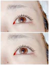 韓国風上マスカラパーマ(ブラックティント) コーティング仕上げ