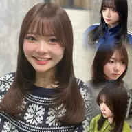 3月限定『🍒ミニモ限定40%off🍒』カット＋ケアカラー＋クイックトリートメント✨　　ベージュカラー/レイヤーカット