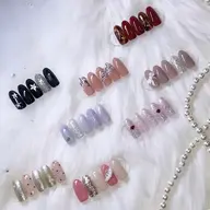 オフあり🩷【長さだし10本】定額コース🌸毎月変わる定額デザイン！カラー変更も可能✨