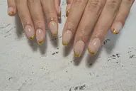 【オフ無料ケア込み】春色透明感ワンカラー＋ミラーフレンチ　¥6000