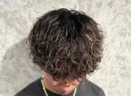 カット+波巻きパーマ